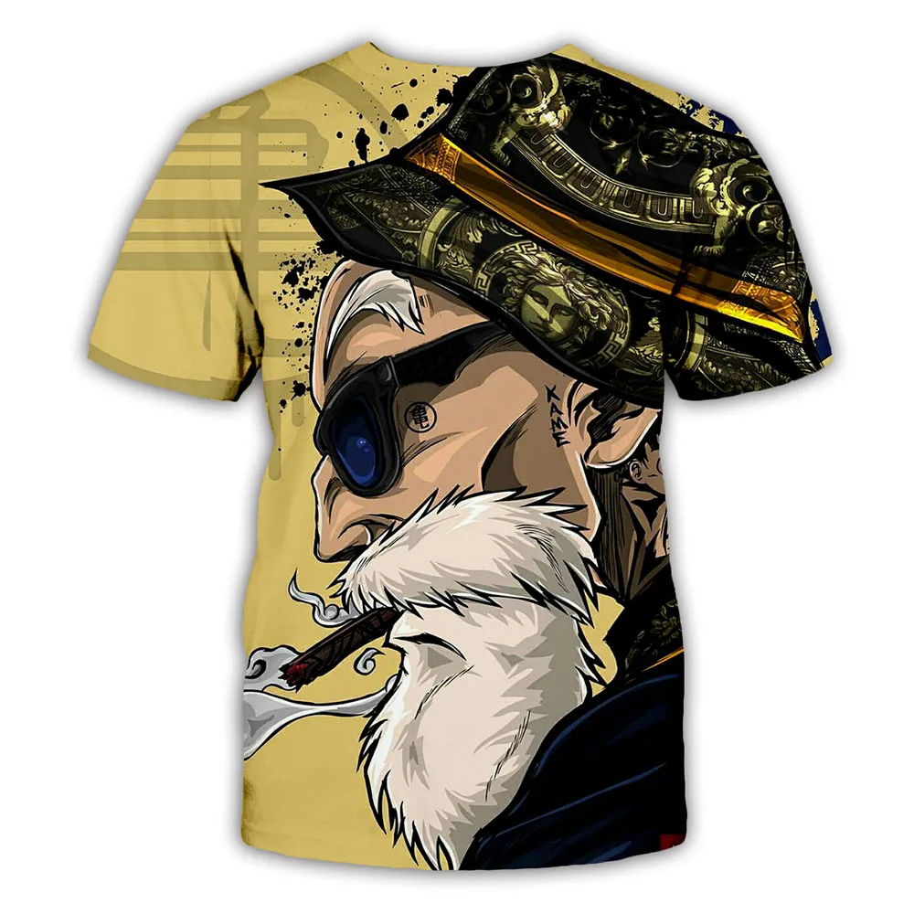 PLstar Cosmos  Summer T-Shirts Men Anime Print Dragon Ball 3D tshirt Oogway Tees Master Roshi Men shirt plus size XS-7XL