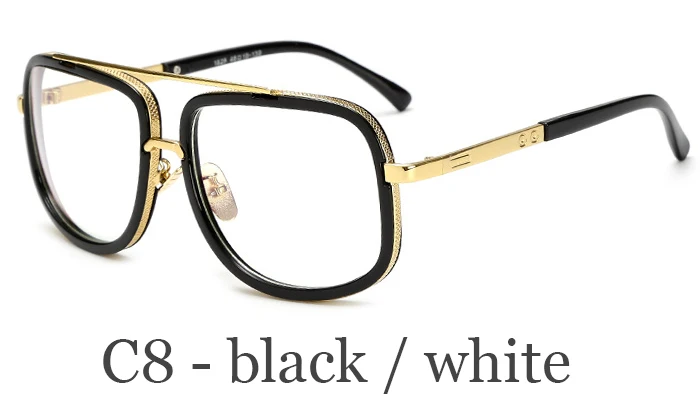 Модные солнцезащитные очки с большой оправой, Мужские квадратные модные очки для женщин, высокое качество, Ретро стиль, солнцезащитные очки, винтажные очки, UV400 - Цвет линз: 1828 C8