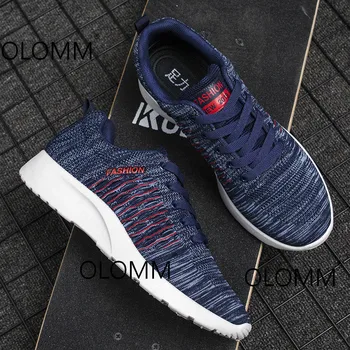 

2019 spring new men's fashion sports casual breathable sports shoes fly weaving men casual shoes tenis masculino adulto