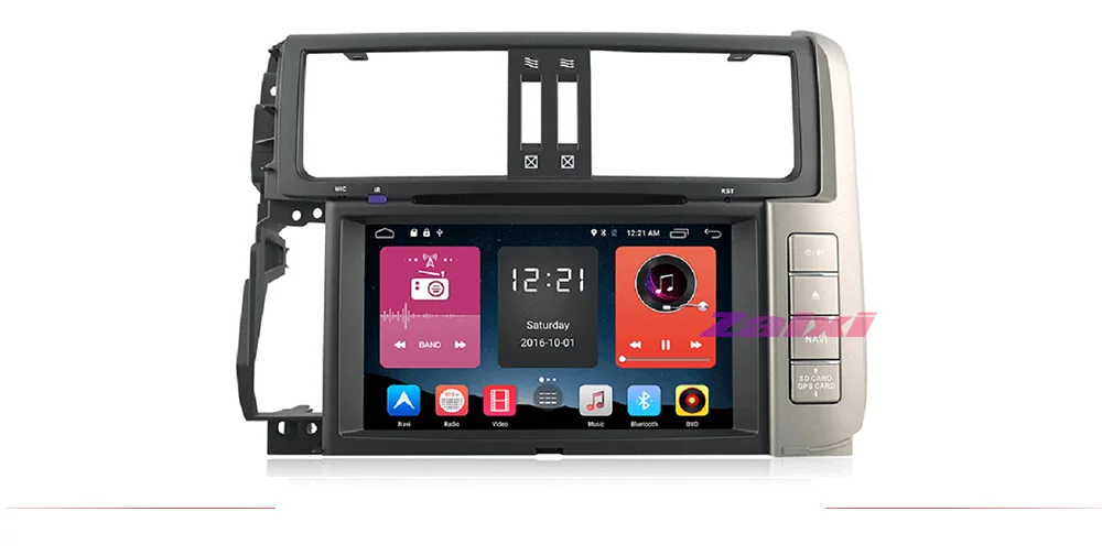 ZaiXi Touch screen Android car Audio for Toyota Land Cruiser Prado LC150 2010-2013 GPS navi BT radio mic Media Navigation system 7