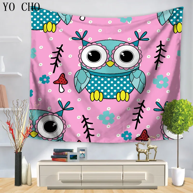 YO CHO Wow милый с принтом Совы Гобелен Мандала хиппи бохо настенный ...