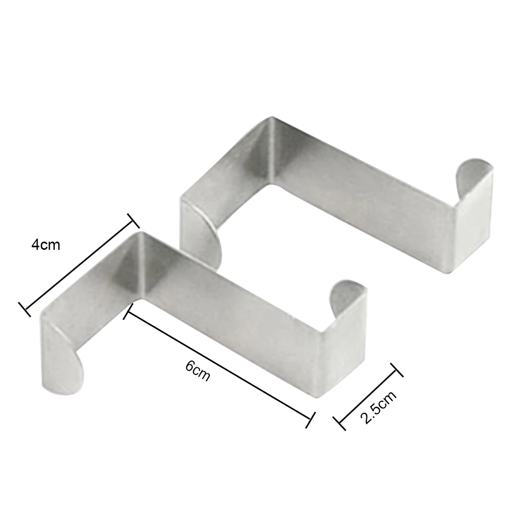 2 шт./компл. дверные Крючки из нержавеющей стали над ящиком для шкафа, дверь для комнаты, крюк для кухни, вешалка для ванной, крючок для пальто, крючок для одежды P20