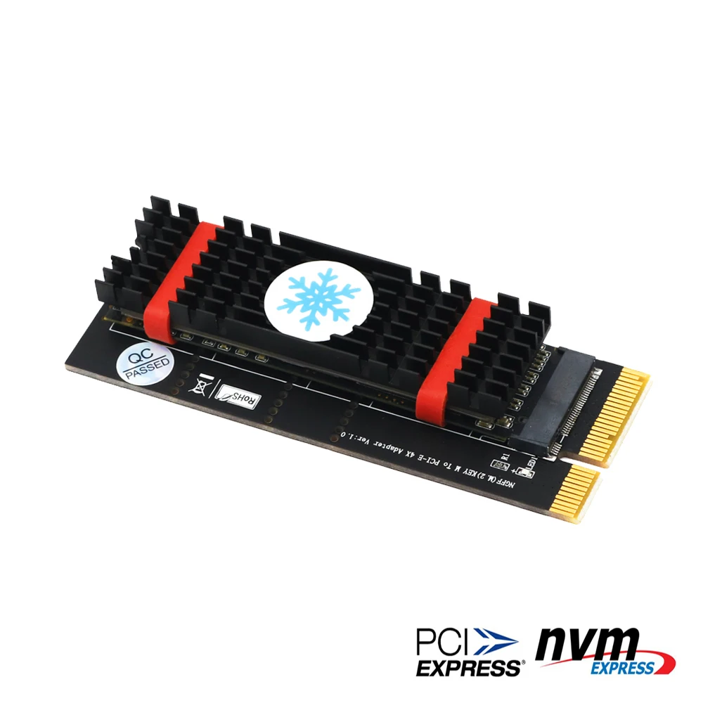 H1111Z + черный M.2 SSD охлаждения M.2 Накопитель SSD с протоколом NVME NGFF к PCI Express 3,0X4 адаптер M ключ карты Поддержка PCI Express 3,0x4 2230-2280 Размеры M.2