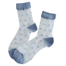 Цветные точки модные женские носки весна лето тонкие цветные точки горошек носки высокого качества шелковые Точечные носки короткие милые подарочные носки A