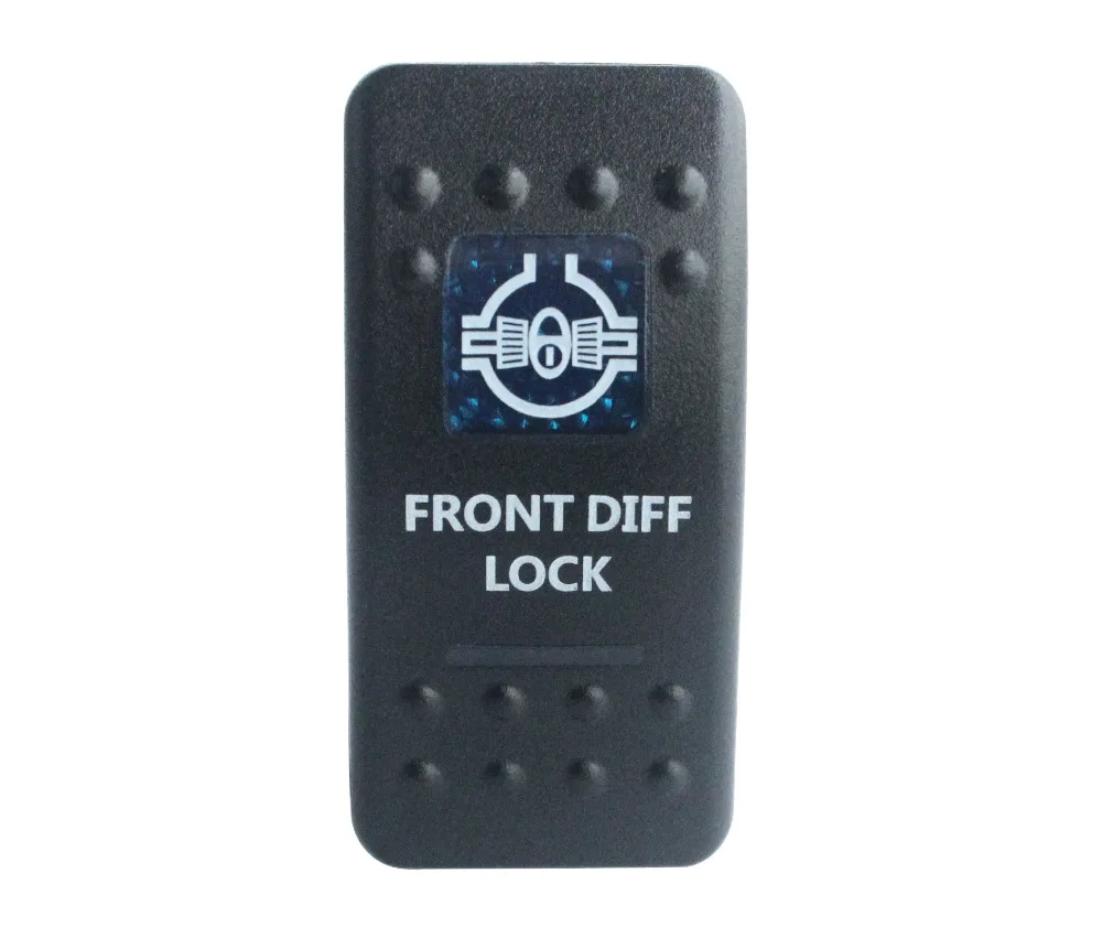 

WATERPROOF IP66 Marine Grade Car Boat RV 12v/24v Blue Led 5 Pin on-off SPST FRONT DIFF LOCK Rocker Switch