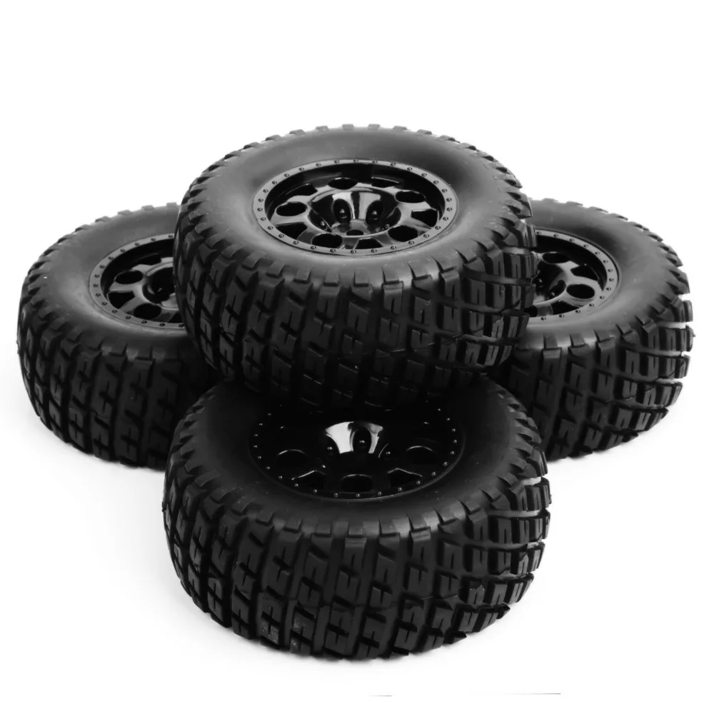 Цена 1 10 Масштаб RC короткий ход грузовых шин и колеса для модели автомобиля 4 шт. набор аксессуаров