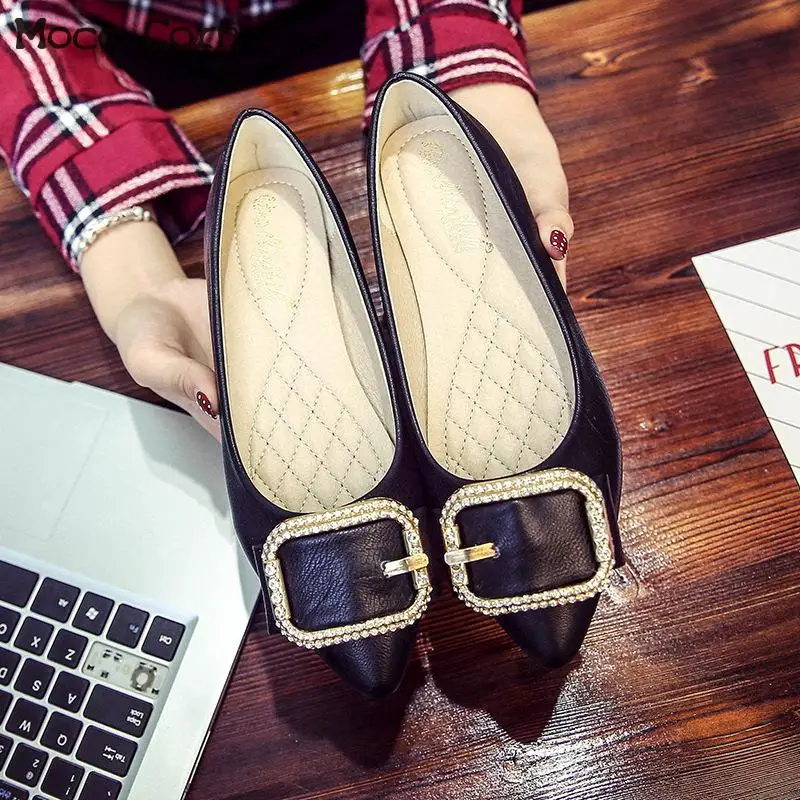 Dames Mode noir Plat Femmes Glissement En Taille Appartements Plus Casual 43 La Cuir Chaussures rouge 42 Femme blanc Cristal Sur Ballet Mocassins Beige w7xqdYPqR