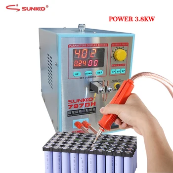 Price SUNKKO 797DH Battery Spot Welding Machine 3.8KW High Power Welding Thickness Up To 0.35mm Pulse Spot Welder With 70B Welding Pen