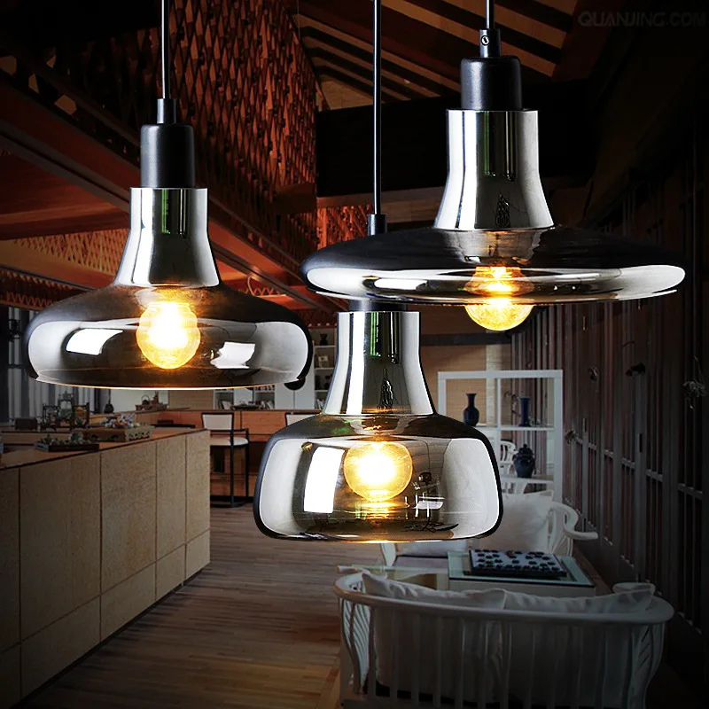 Lamps furniture nordic minimalist chandeliers creative fashion art glass lampshade bar restaurant lighting