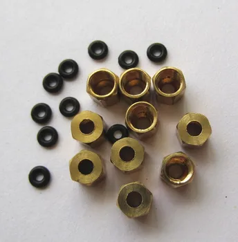 

10 pcs/lot Copper Screw with O-ring for Small Damper Ink Piping 1.8*3mm