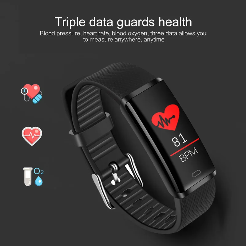 

R9 color screen multi-function smart pedometer sports bracelet men women fitness watch heart rate blood pressure step counter