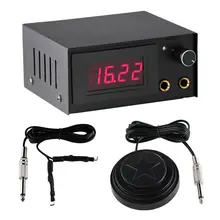 Компактный lcd Цифровой Татуировки Пулемет источник питания набор w/зажим шнур ножной переключатель питания-TP-011