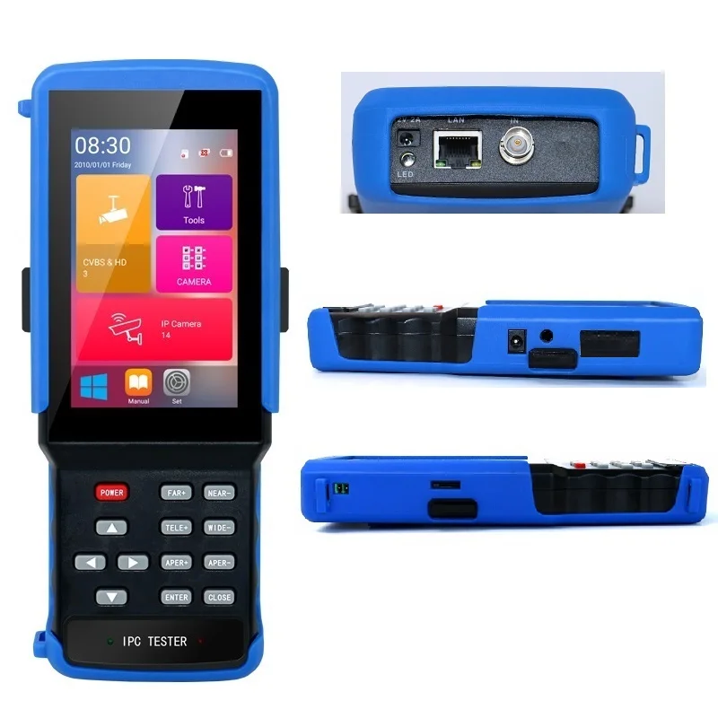 

wifi 4.3''Touch screen 3 in 1 CCTV Tester for IPC1080P/Analog Camera/wifi/TF BNC/12V OUT/RS485 PTZ /Net Cable Tester