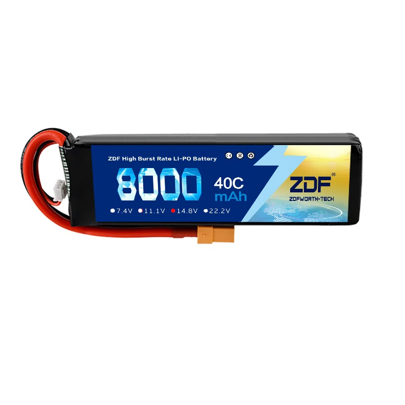 ZDF RC Lipo 4S батарея 8000MAH 14 8 v 40c MAX 80c для AKKU Bateria лодка автомобиль Вертолет Самолет