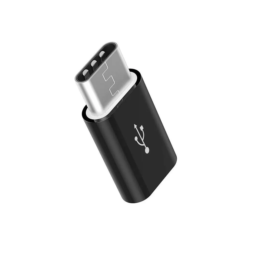 5 шт./компл. USB-C type-C к Micro Mini USB адаптер для зарядки данных - Цвет: black