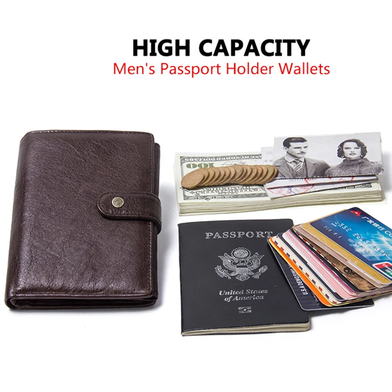 Обложка для паспорта, мужской кошелек из натуральной кожи, кошелек для монет, мужской кредитный держатель для карт, органайзер, кошелек, дорожный клатч, сумка для денег