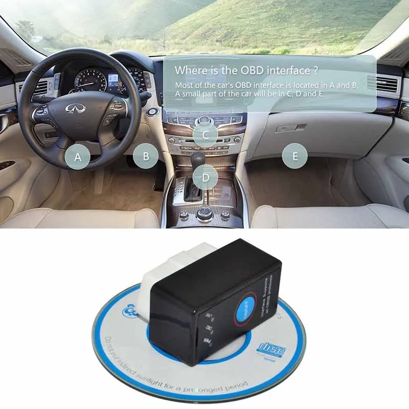 Newest  ELM327 V1.5 Bluetooth OBDII OBD2 Diagnostic Scanner Tool with Power Switch