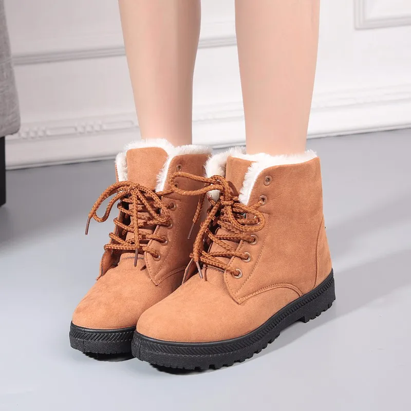 

Snow boots women Non-slip Flat bottom winter thick bottom skid proof warm and cotton shoes for women