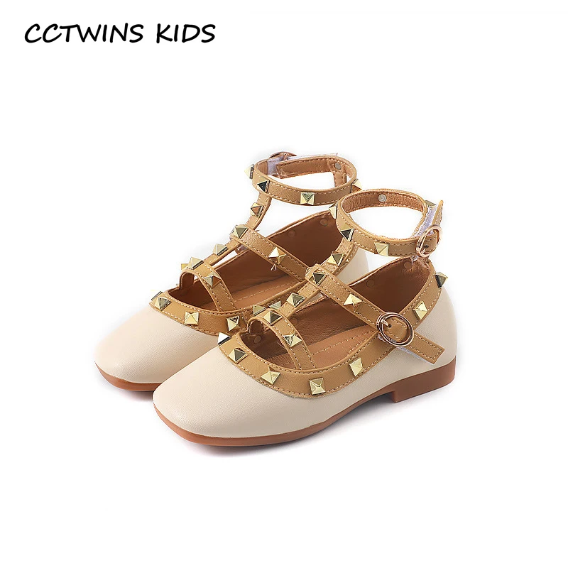 

CCTWINS Kids Shoes 2019 Autumn Girls Fashion Rivets Hollow Party Flats Children Black Mary Jane Shoes Toddler Gladiator GM2402
