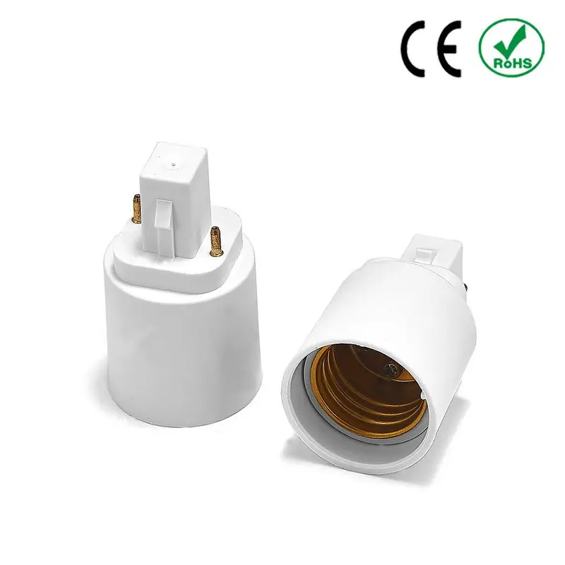 

G24 to E27 Adapter G24 to E26 Lamp Holder Power Adapter Converter Base Socket LED Light Bulb Extend Extension Plug