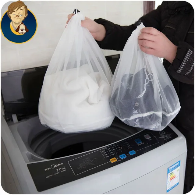White Nets Storage Washing Bags Laundry Basket Bag Embroidered Bra White Nets Storage Washing Bags Laundry Basket Bag Embroidered Bra Special Wash Washable Mesh
