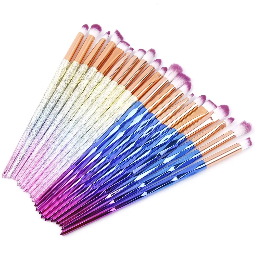 

10Pcs/Bag Diamond Eyeshadow Eyebrow Blending Brush Set Eye Makeup Brushes