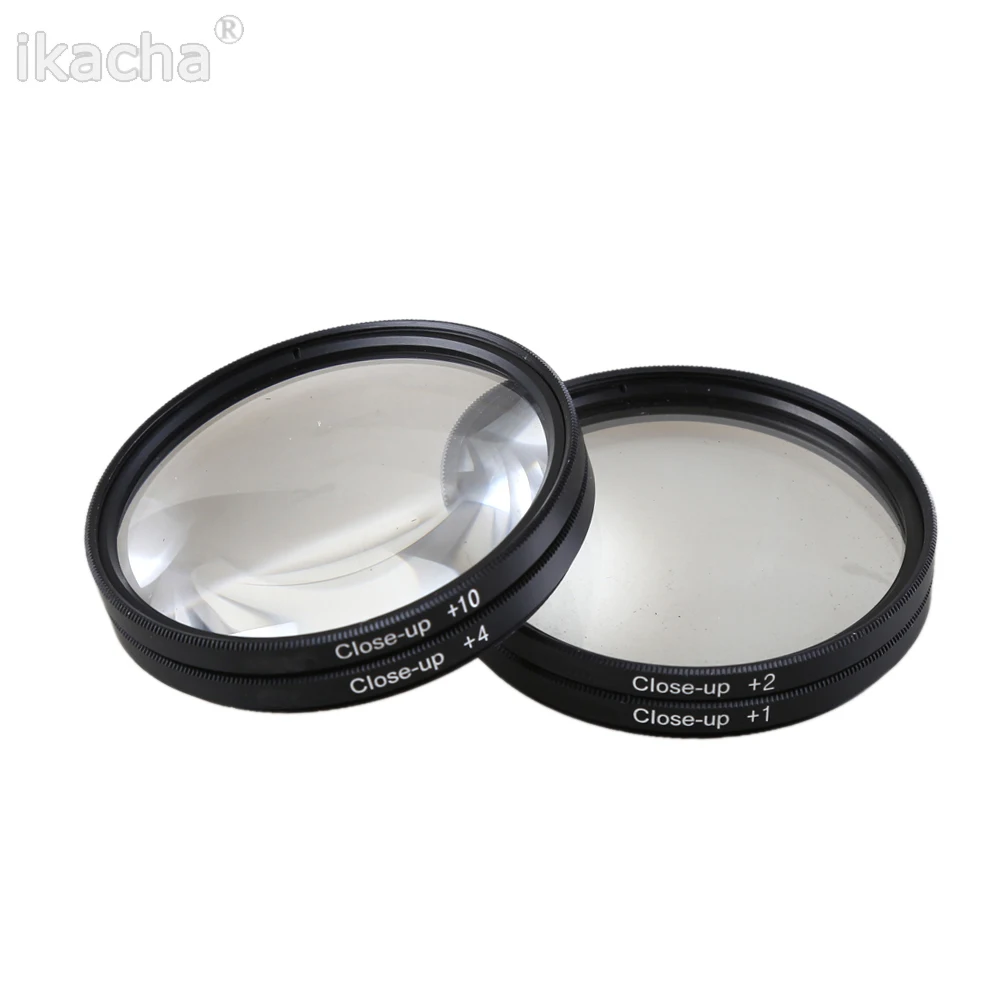Koop Macro Close Up Lens filter + 1 + 2 + 4 + 10 Filter Kit 49mm 52mm 55mm 58mm 62mm 67mm 72mm 77mm 82mm voor Canon Nikon Sony Pentax Camera