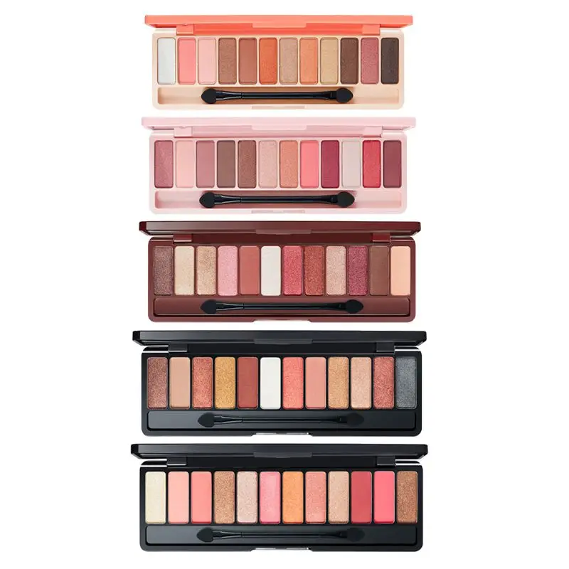 

12 Colour Eyeshadow Geometry Dumb Earth Color Pumpkin Color Makeup Tray Lazy Girl Heart Net Red Makeup Pen Beginner