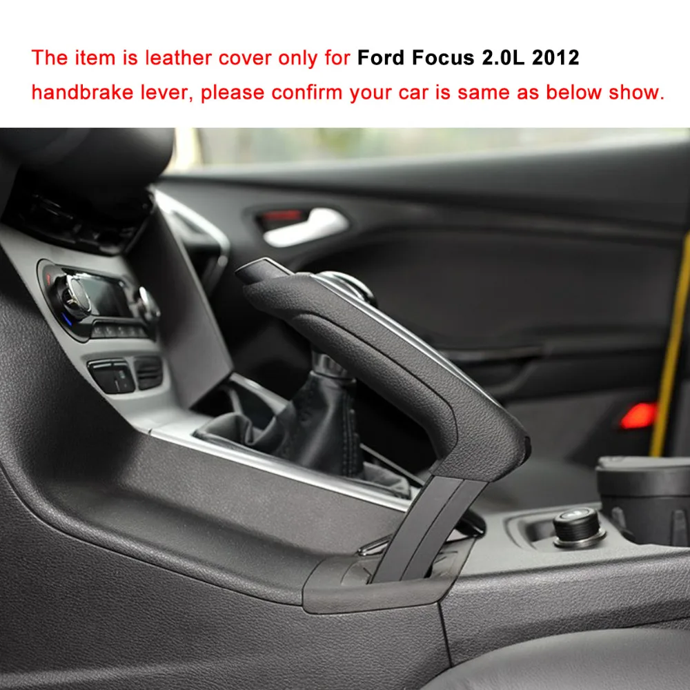 Hand Brake Cover Car Handbrake Covers Case for Ford Focus 2.0L 2012 Auto Handbrake Genuine Leather Grips Cover