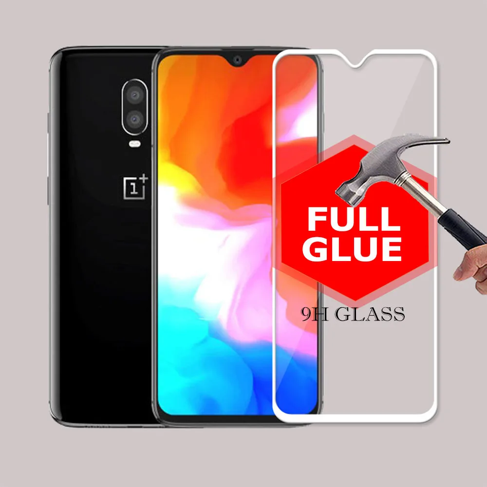 

9h Full Glue Protective Tempered Glass for OnePlus 6T 6 5T 5 3 3T Phone Screen Protector For One Plus 6T 6 5 5t 3T Full Cover