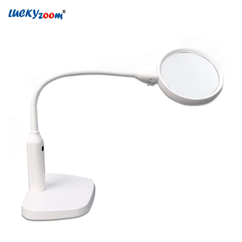 Luckyzoom Welding Magnifying Glass 2X 5X Desk Magnifier LED Illuminated