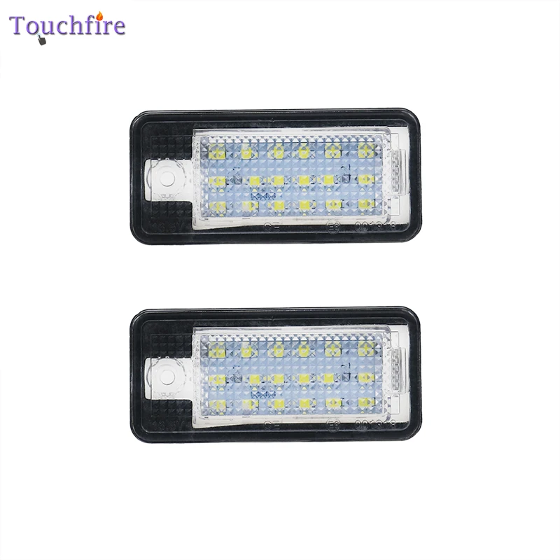 Комплект из 2 предметов, 3W 18 SMD; Автомобильные светодиоды номер фонарь освещения номерного знака автомобиля лампы 12 V-30 V для Audi A4 A6 2006 A3 B6 B7 S6 A8 S8 RS4 RS6 Q7 без ошибок