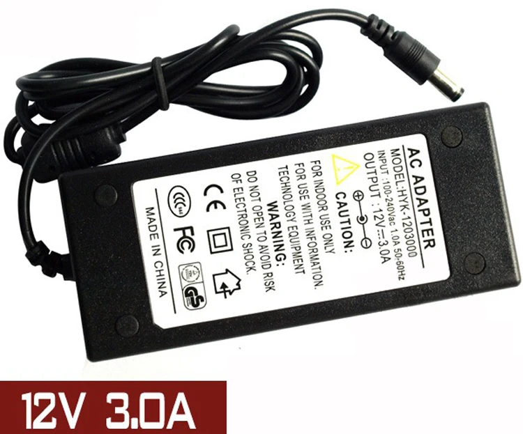 DC12V адаптер AC100-240V трансформаторы выход 12 V 2A 4A 5A 6A 8A 10A Питание для Светодиодные ленты с EU/US/UK/AU разъем