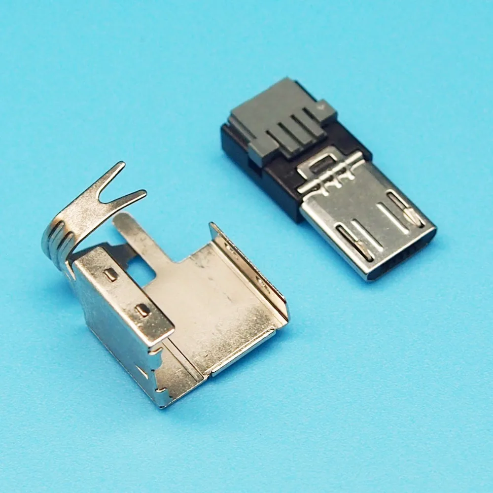 10 компл. 2 в 1 Solderless USB Штекерный соединитель проколотый тип микро штекер|Кабели