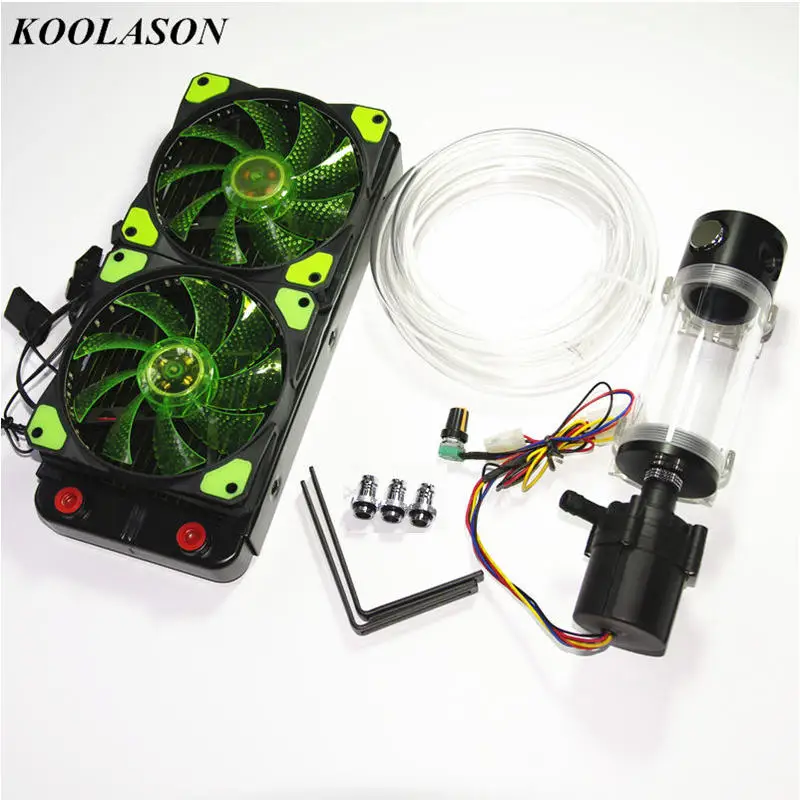  Computer PC CPU/graphics card/Speakers Water Cooling cooler block water tank Adjustable speed pump 