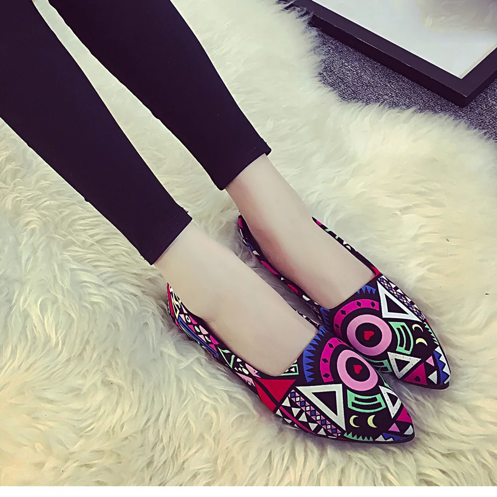 

Fashion Women All Seasons Ballets Flats Shallow Single Shoes Colors Comfortable Loafers Lady Boat Shoes Large Sizes #N