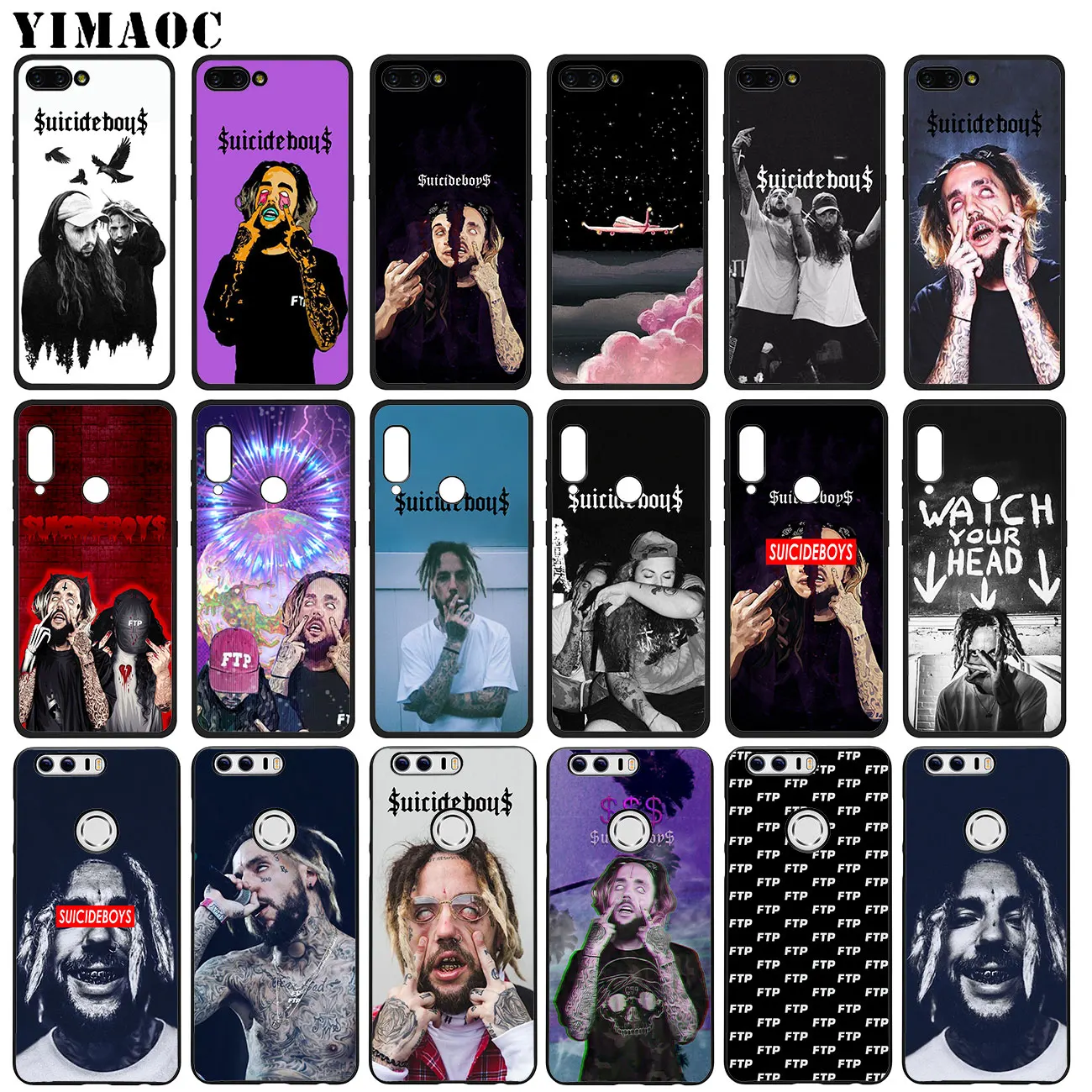 

YIMAOC FTP $uicideboy$ uicideboy Suicideboys Soft Case for Huawei Honor 20 Pro 8C 8X 8 9 9X 10 Lite 7X 7A Pro