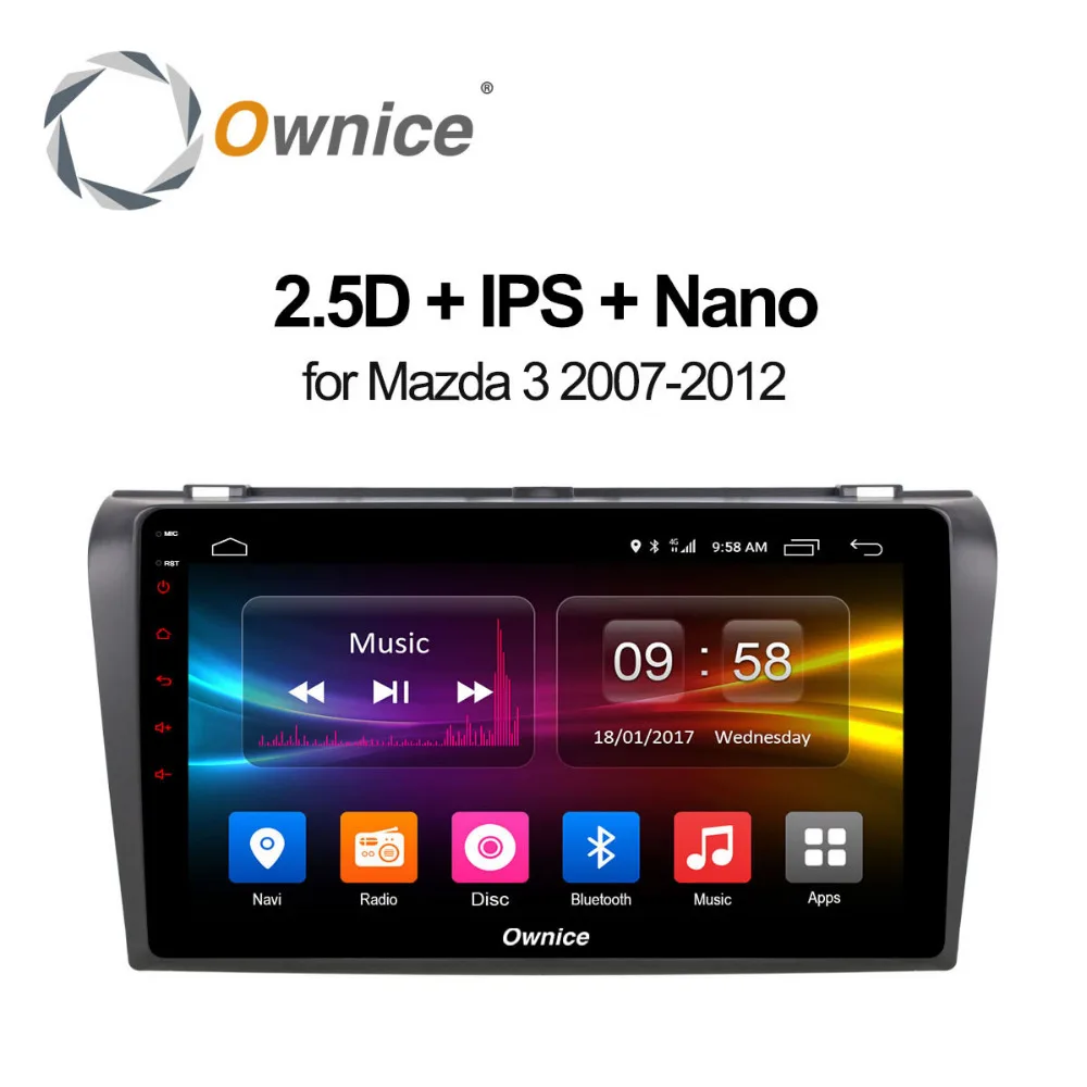 IPS Android 8.1 2GB RAM 4G SIM LTE 8core CAR DVD Player GPS Map DVR TPMS Bluetooth 4.1 RDS Radio Wifi for Mazda 3 2007-2011 2012 |