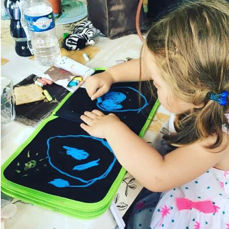 Child Blackboard Chalk Art Painting Book Diy Drawing Board Toys For