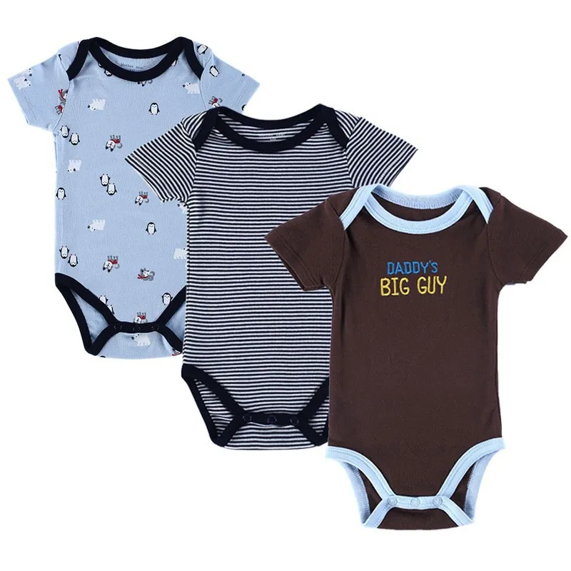 3pcs/lot Baby Rompers Новорожденные Rompers с коротким рукавом Хлопок Baby Boy Девушка Rompers Одежда для новорожденных - Цвет: 151020812