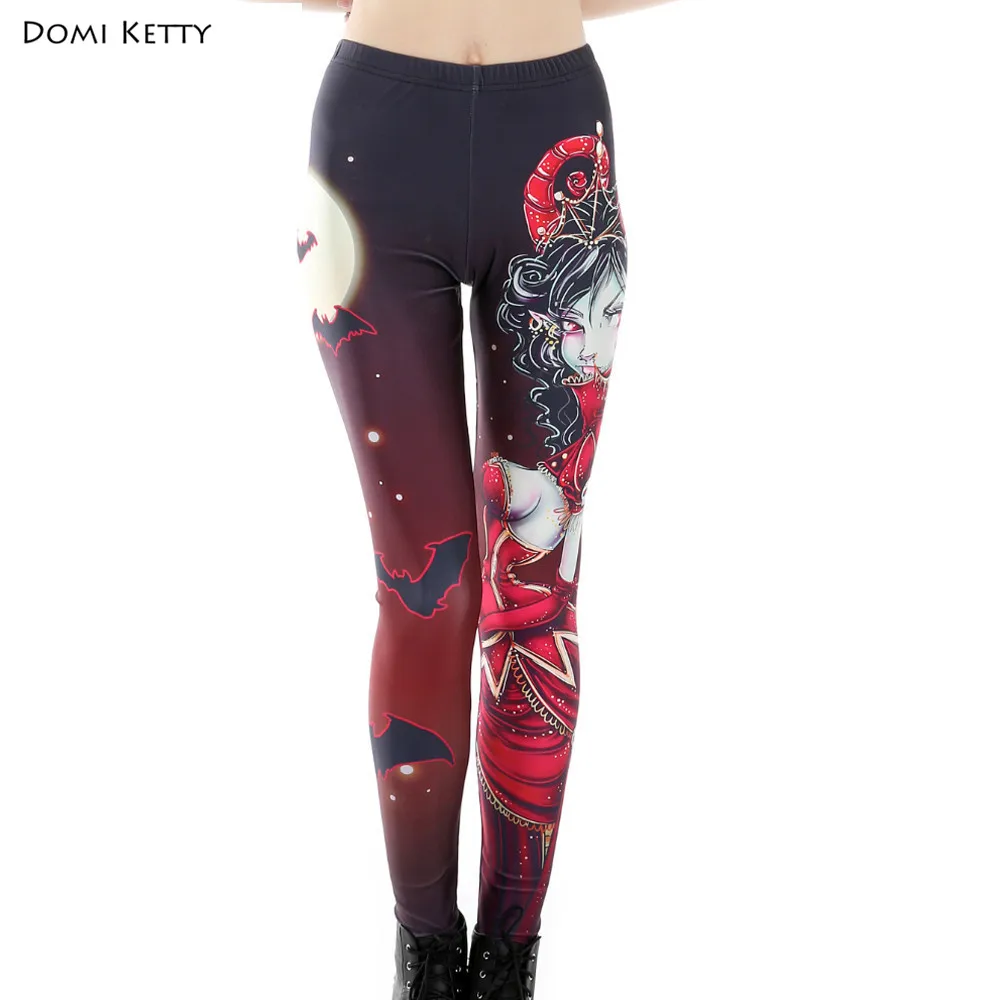 

Domi Ketty kids leggings print ghost moon children casual fitness high waist leggings girls baby Halloween Day party pants