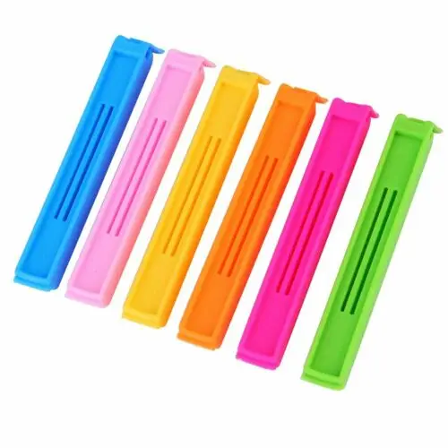 

6 pcs Durable Kitchen Storage Food Snack Seal Sealing Bag Clips Clamp Plastic