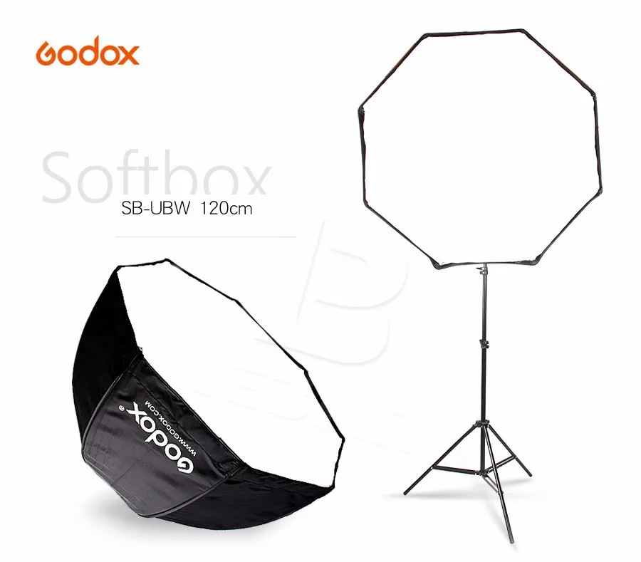 120 см/47 дюймов Godox переносной восьмиугольный зонт для софтбокса Brolly отражатель для вспышки