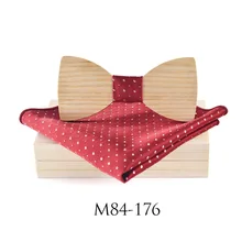 Модный деревянный джентльменский Карманный квадратный брошь галстук-бабочка ручной работы бабочка Свадебная вечеринка деревянный галстук костюм