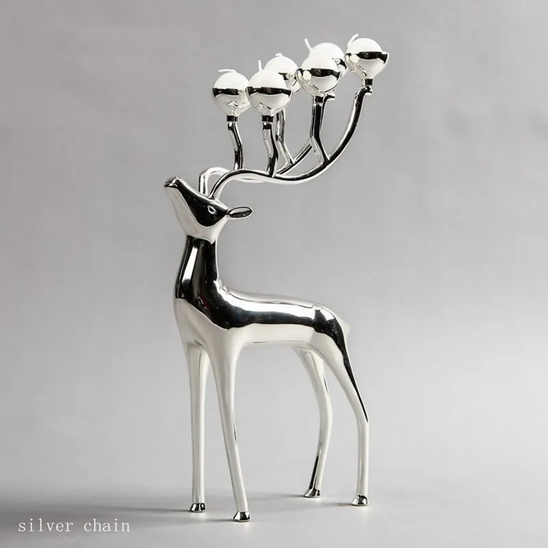 

Classic Candlestick Elk Home Decoration Candlestick Nice metal candlestick Creative Desk Decoration milu deer Great gift