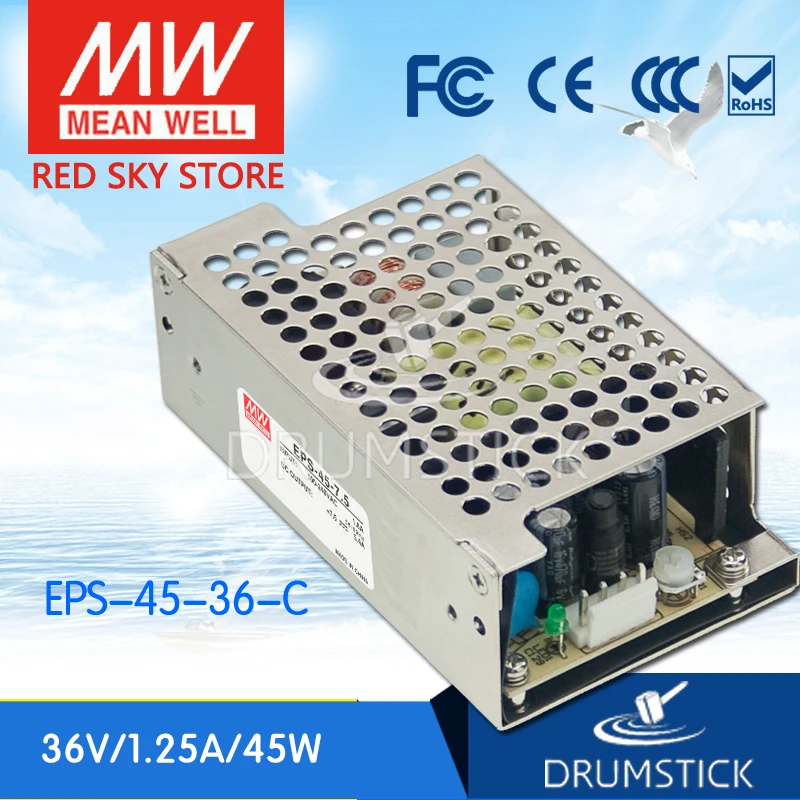 

MEAN WELL EPS-45-36-C 36V 1.25A meanwell EPS-45 36V 45W Single Output Switching Power Supply