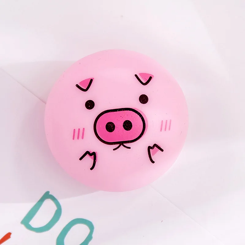 Забавная милая розовая кричащая резиновая свинка антистресс снятие стресса игрушки с пищалкой пищалка жевательный подарок домашние украшения - Цвет: 7
