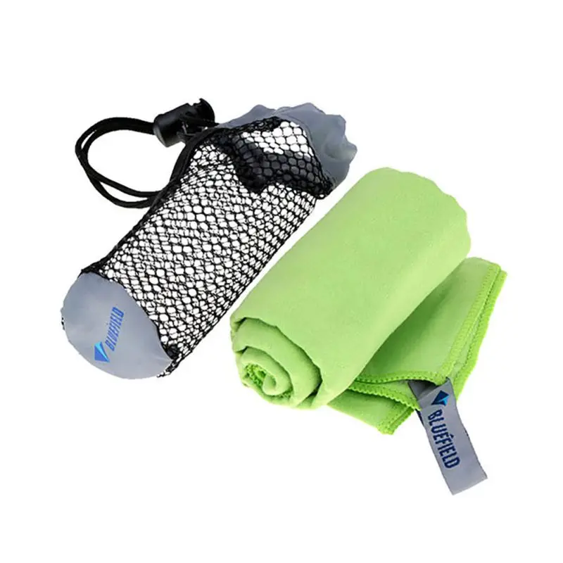 Пляжные полотенца для взрослых из микрофибры, квадратная ткань, быстросохнущее полотенце для путешествий спорта, одеяло для ванной, бассейна, кемпинга - Цвет: Зеленый