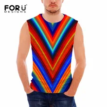 FORUDESIGNS/топ на бретелях с круглым вырезом, мужская повседневная Базовая рубашка, новинка, 3D принты, тонкий бодибилдинг, Мужская дышащая жилетка, мужская рубашка для мальчиков