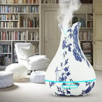

400ml Aroma Essential Oil Diffuser Ultrasonic Air Humidifier with 7 Color Changing LED Lights Timing for Office Home